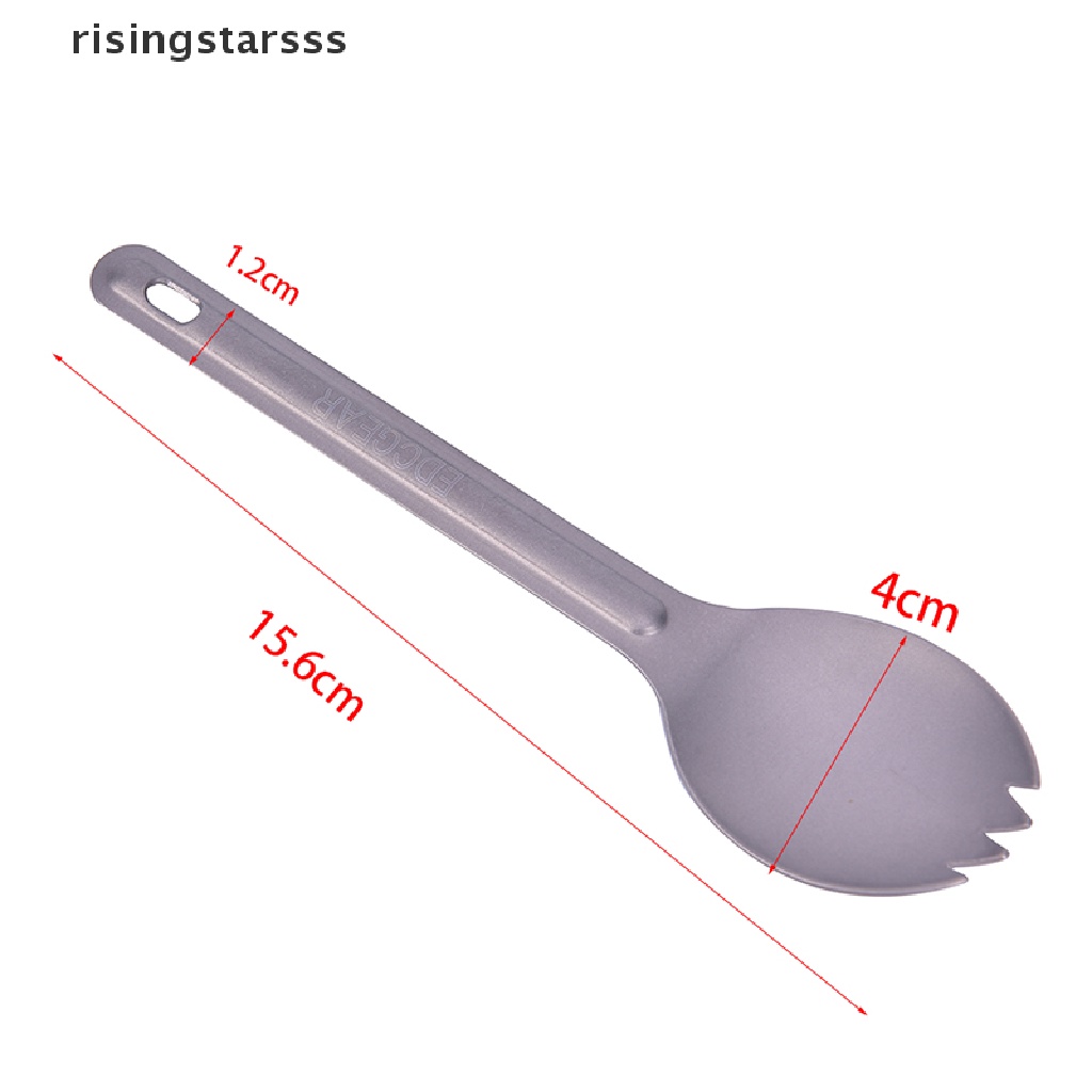 Rsid Span-new Outdoor Titanium Spork Gagang Panjang Sendok Garpu Portable Spork Cutlery Jelly