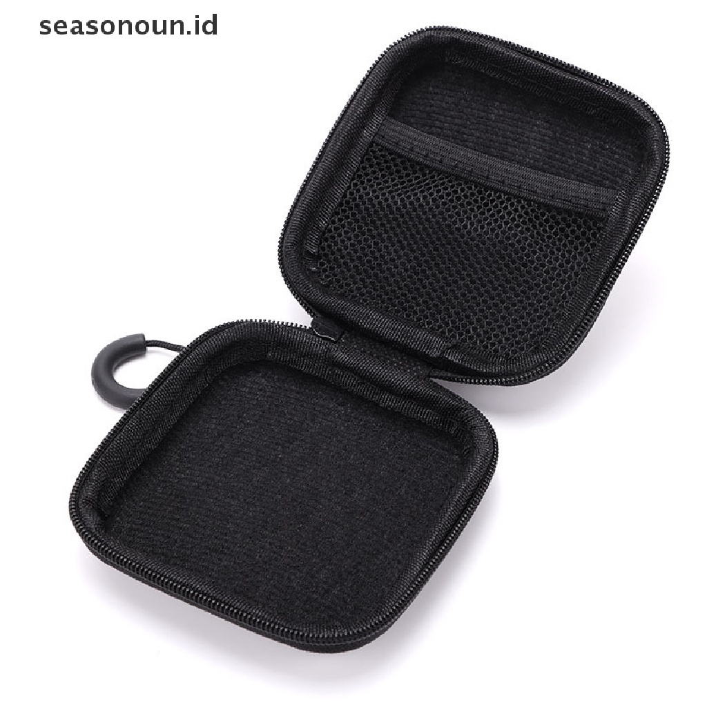 Seasonoun Tas Penyimpanan Earphone Kecil EVA Earbud Holder Hard Shell Kabel Data Organizer Bag Earbud Pelindung Daya Serap Case Wadah Kantong Koin.