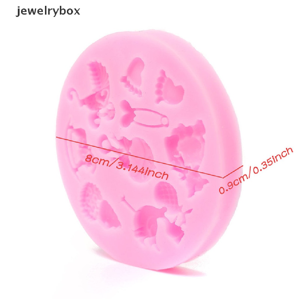 [jewelrybox] Cetakan Kue Fondant Silikon Baby Shower Mold Coklat Baking Sugarcraft Decor Butik