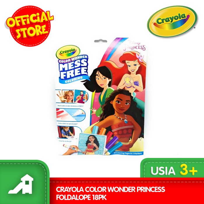 

PRODUK TERLARIS !!! CRAYOLA Color Wonder Princess Foldalope 18Pk