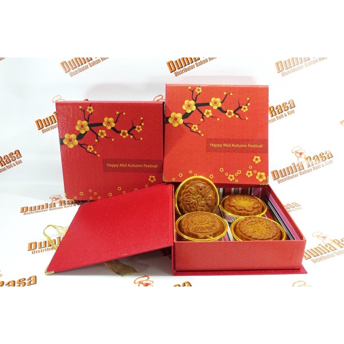 

Mooncake Box / Kotak Mooncake Merah Pita