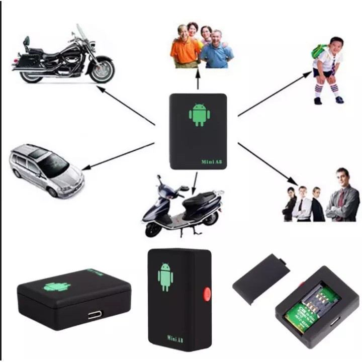 Smart GPS Tracker Mini A8 Alat Pencari Pelacak Posisi Traking Lokasi Dan Perekam Suara Jarak Jauh Tracking Location Anti Maling Keamanan Kendaraan Sepeda Motor Mobil Anak Hewan GPS Locater Multipungsi Mini A8