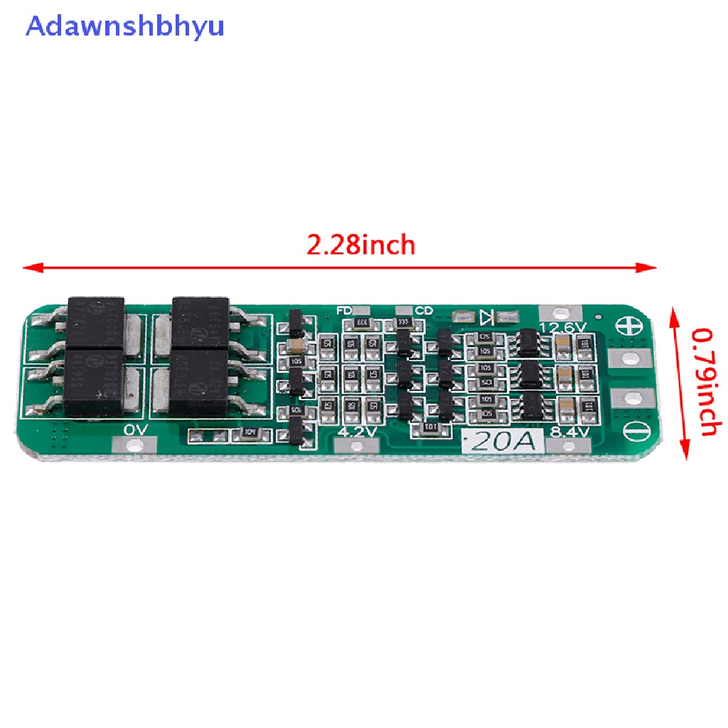 Adhyu 3S 20A Li-ion Lithium 18650charger PCB BMS Papan Perlindungan 12.6V ID