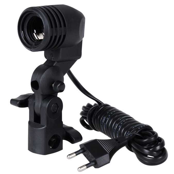 Holder Lampu Tripod Foto Studio Soket Socket E27 Lighting Studio Dengan Dudukan Payung 1 PCS