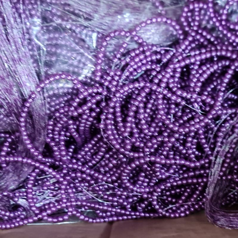 MUTIARA SINTETIS BERAT / MUTIARA JAHIT UKURAN 3 MM PER PACK / BUNGKUS ISI 20 renteng PER 1 WARNA KUALITAS BAGUS KILAU