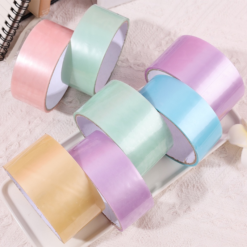 1roll 3.6/4.8cm Macaron Berwarna Sticky Ball Tape DIY Dekompresi Mainan Stickies Unzip Kaset Mainan Edukasi Untuk Anak-Anak Bersantai Permainan Hadiah