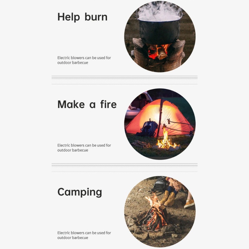 Kipas Blower VIVI 9733alat Kompor Kecil 12V 5500RPM Adjustable Speed Untuk Masak Camping Kipas BBQ Arang Starter