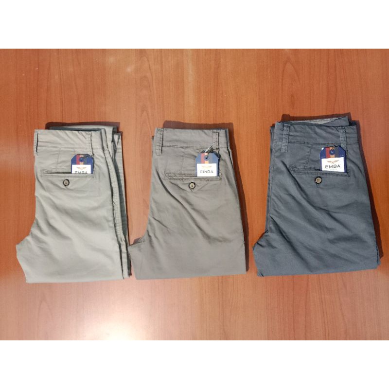 Emba Classic Celana Panjang Chinos Pria Officer Slim New / Ramayana Karawang