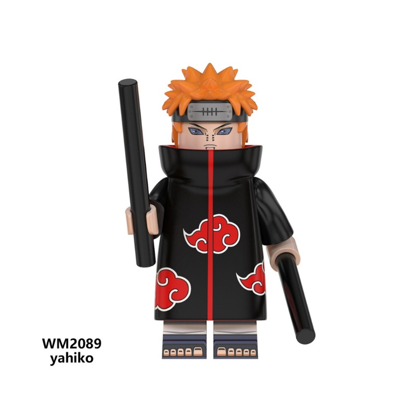 Boneka Mini Naruto Series Akatsuki Members Uchiha Itachi Payne Konan Juren Rakitan Mainan Blok Bangunan