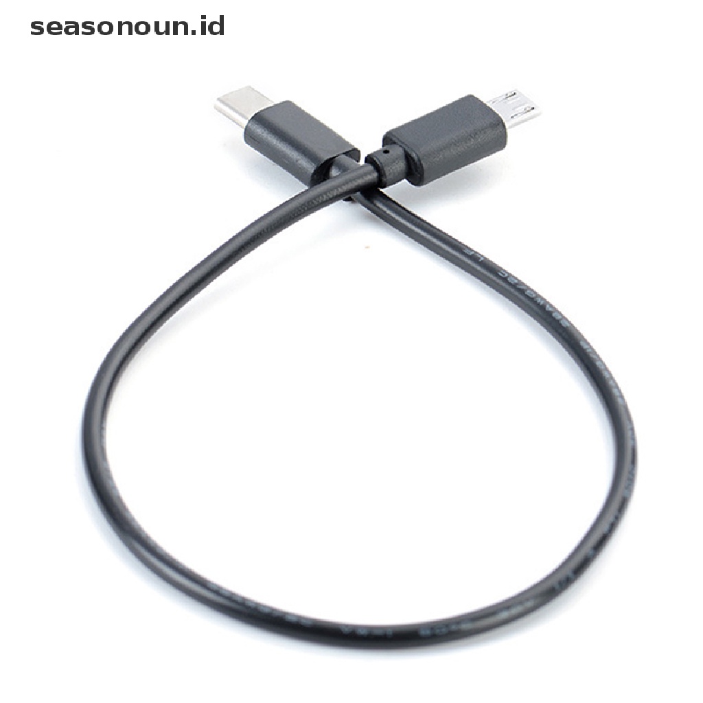 Seasonoun Tipe C Male to Micro USB Male Sync Charge OTG Charge USB-C Kabel Cord Adapter.