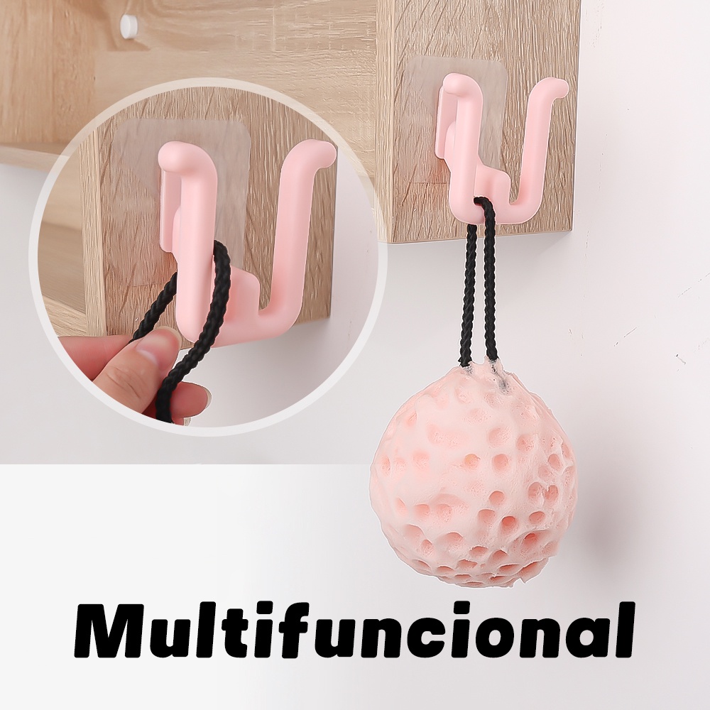 1pc Warna Acak Kamar Mandi Sandal Kait Hemat Ruang Nyaman Sepatu Kait Bebas Pukulan Kait Yang Dipasang Di Dinding Toilet Kreatif Drain Rak Organizer Rumah