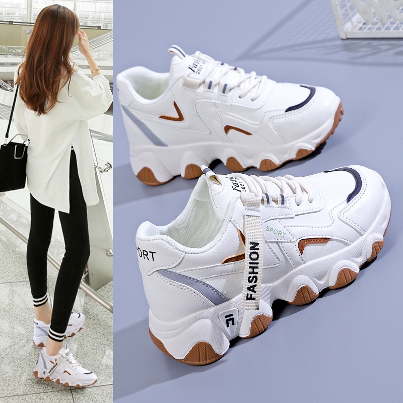 TOPGROSIR  &quot;FREE BOX&quot; LV0277 Sepatu Sneakers Sport Fashion Wanita Import Alas Bergerigi Fashion Korea Terbaru