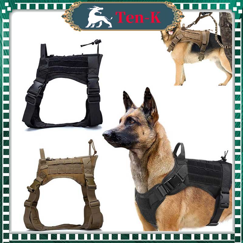Rompi Anjing Polisi Tali Tuntun Harness Leash Anjing Besar Medium Rompi Anjing Pet Harness Dog Vest