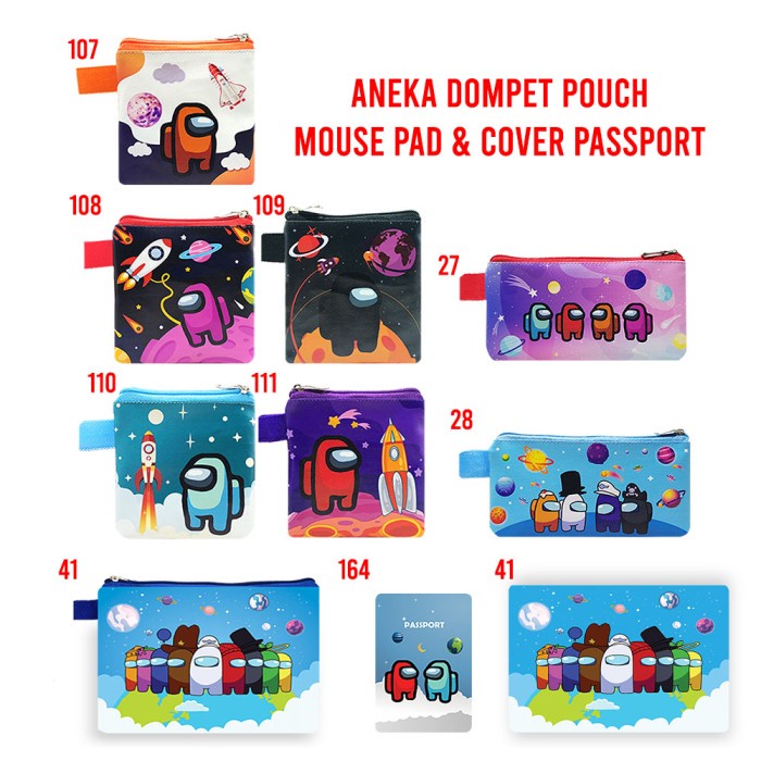

Among Us Dompet Souvenir Cover Passport Pouch Tas Tempat Pensil - Dompet Koin