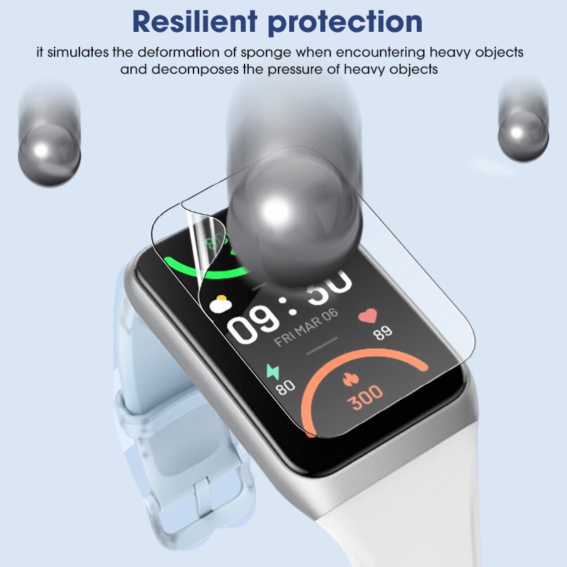Full Cover Smartwatch Pelindung Layar Film Bening Anti Fingerprint Ultra-clear Anti Pecah HD Anti Fingerprint Untuk OPPO Band2 Film Hidrogel TPU Lembut