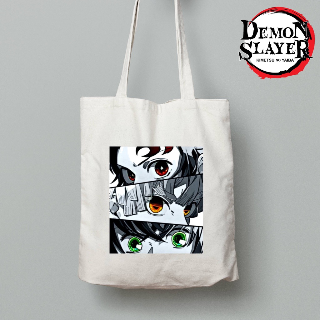 Totebag Anime demon slayer Tote bag premium Totebag zipper totebag velcro Termurah tote bag resleting