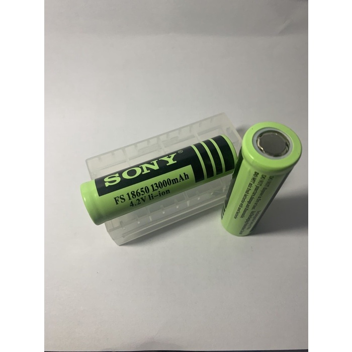 Baterai SONY 18650 4.2V 13000mAh Flat Top Batre Cas SONY 18650 4.2V BONUS BOX BATRE murah