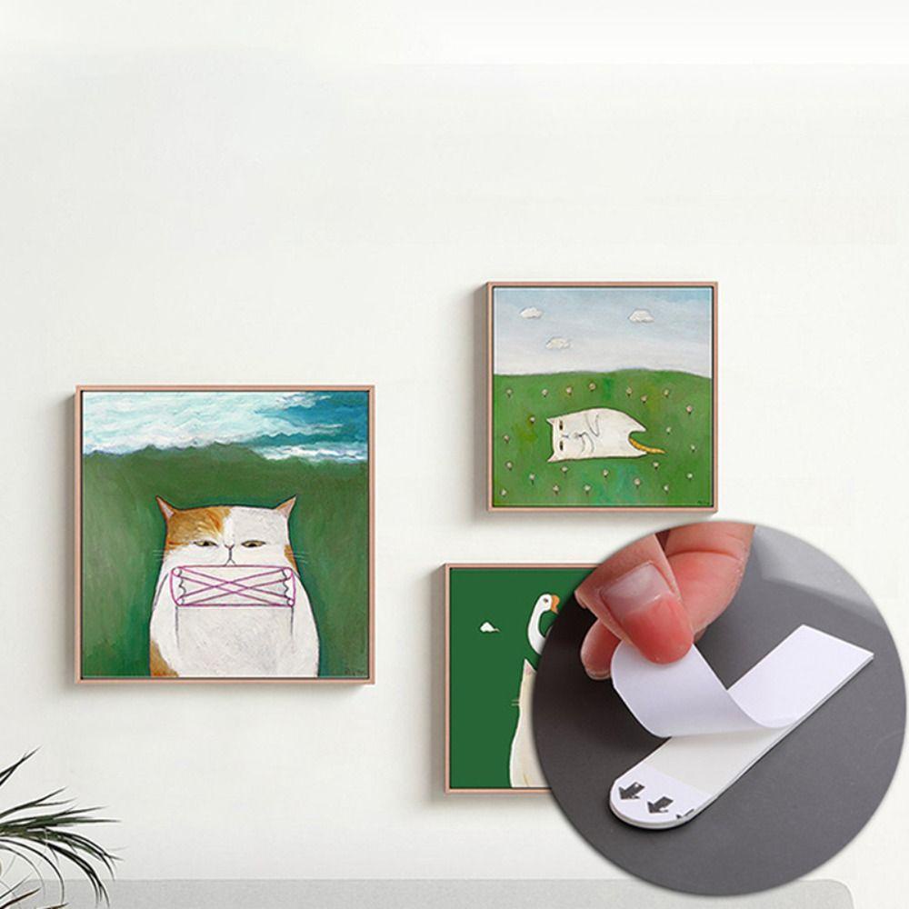 Lanfy Frame Strip Putih Removable Bebas Kerusakan DIY Non mark Sticky Hook