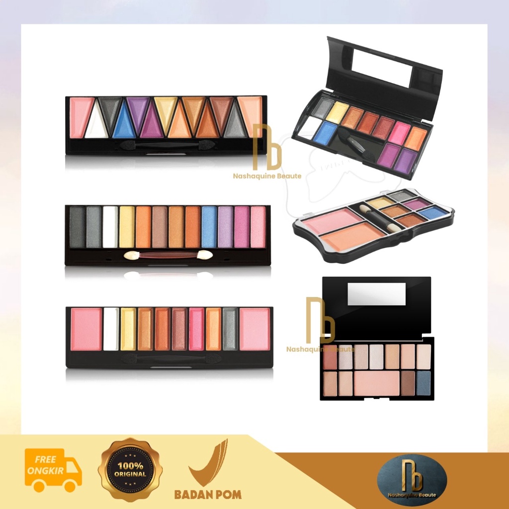 IMPLORA Eyeshadow +Blush On Pallete