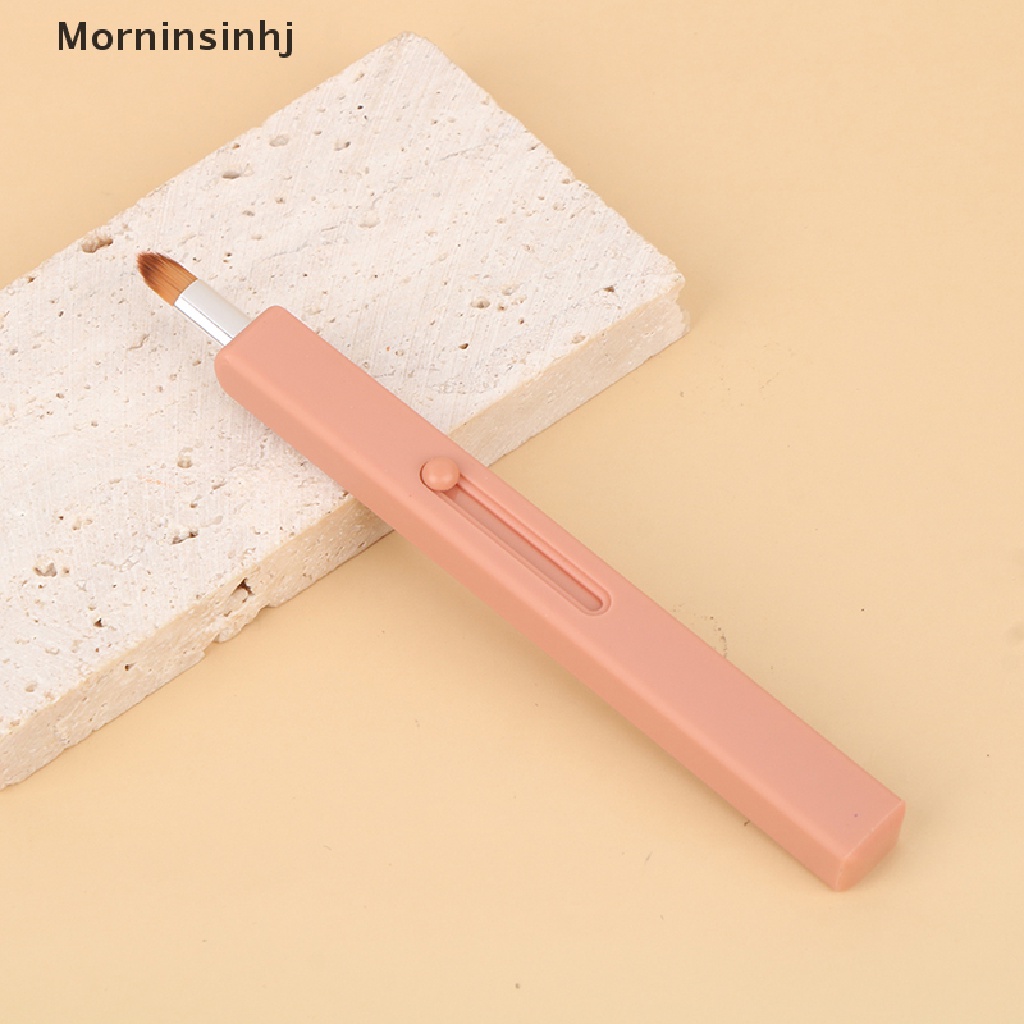 Mornin Portable Lip Brush Kuas Bibir Dengan Protect Cap Retractable Cover Makeup Tool id