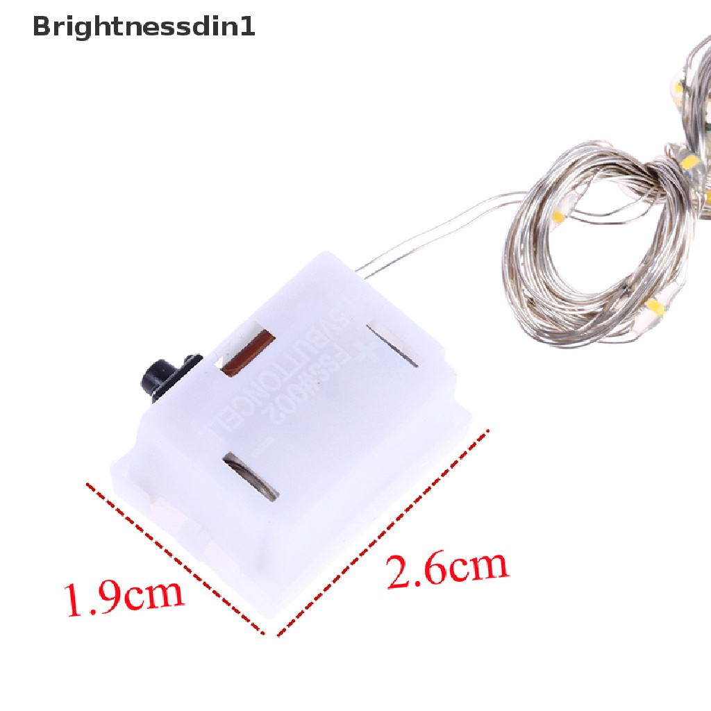 [Brightnessdin1] 1: 12rumah Boneka Miniatur Lampu String Led Dekorasi Aksesoris Pohon Natal Butik