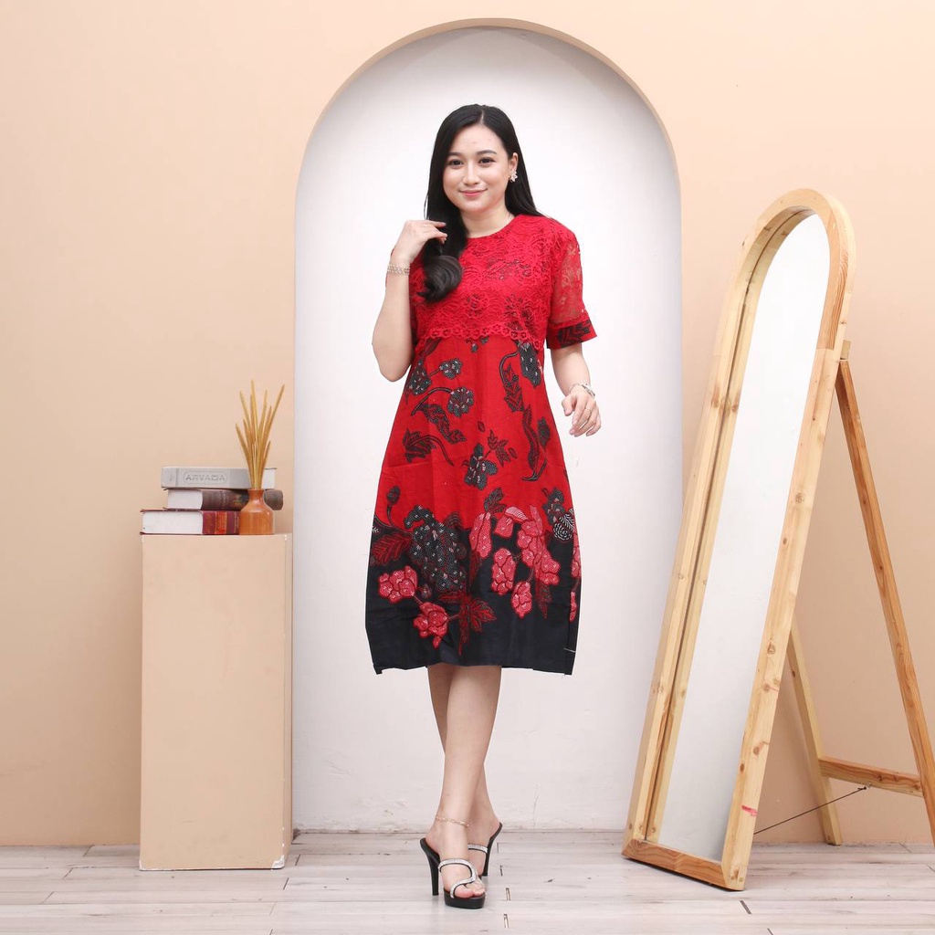 DRESS BROKAT DEBBY STORE BATIK WANITA