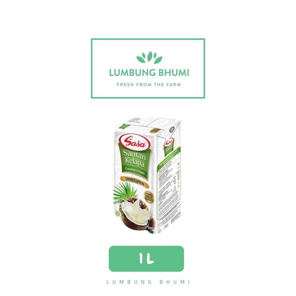 

Lumbung Bhumi - Santan Cair Sasa 1 L ( Bahan Pokok )