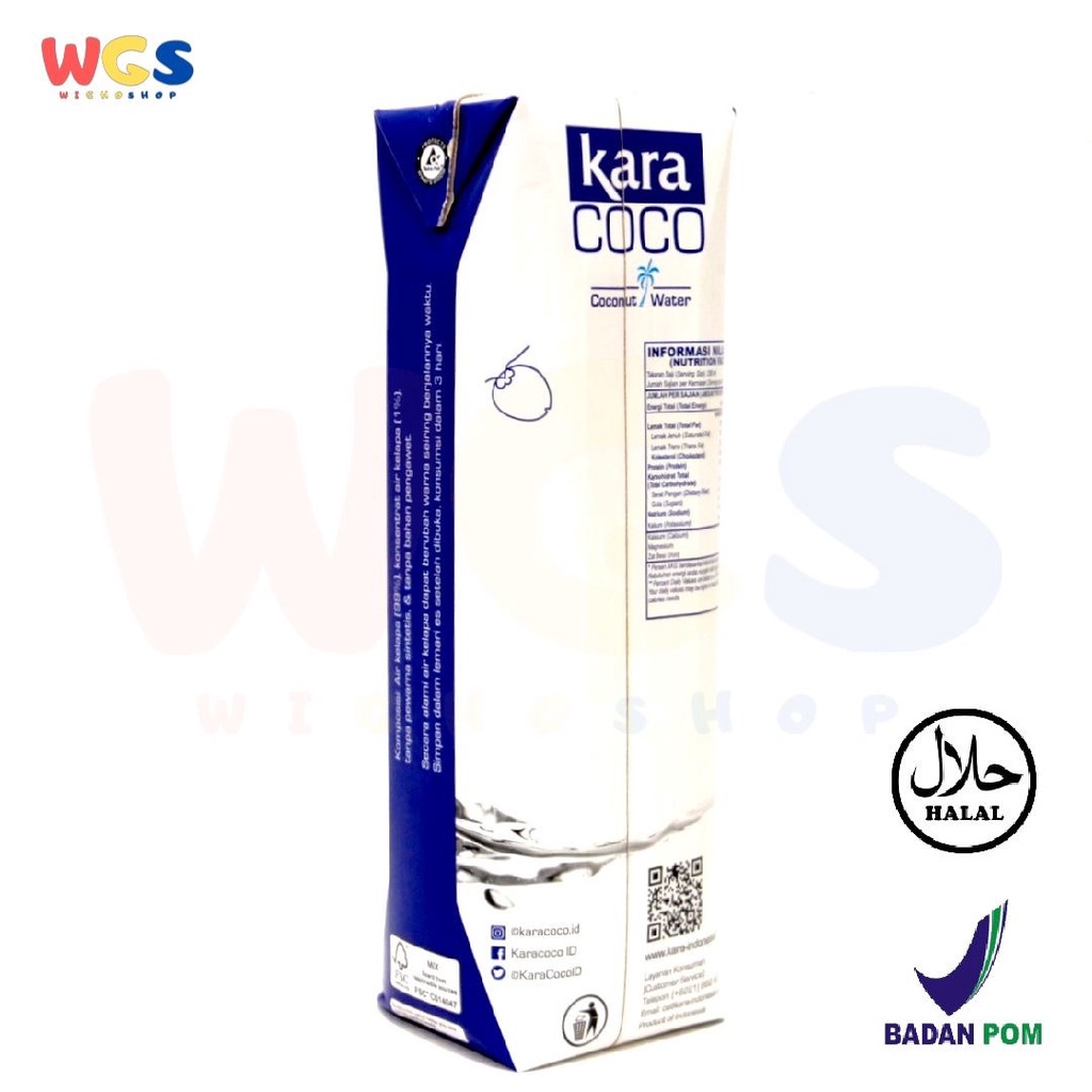 Kara Coco 100% Coconut Water 1000ml - Minuman Air Kelapa