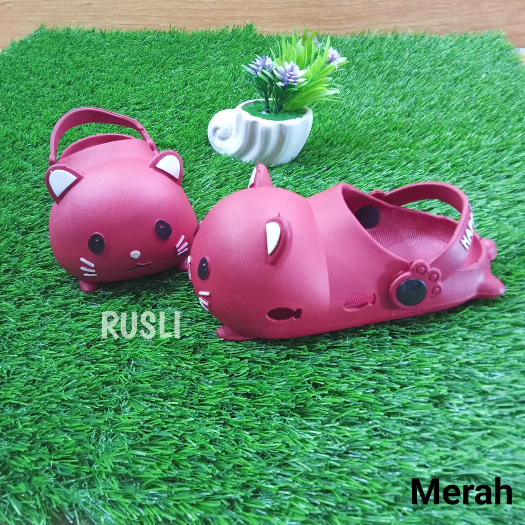 (COD) Sandal Baim Bayi Anak Motif Kucing Dulux 083E