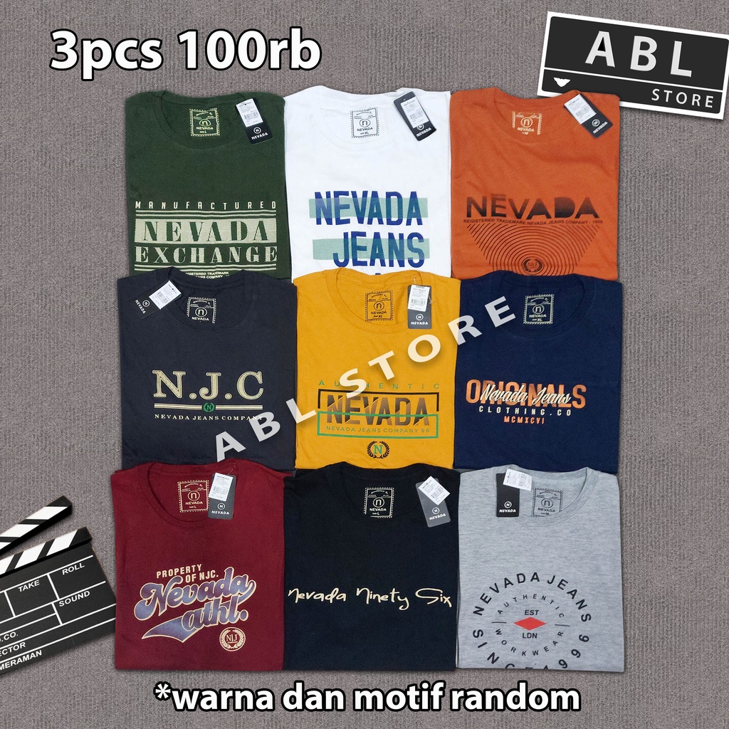 KAOS NEVADA 3PCS 100.000 | KAOS NEVADA PRIA | KAOS NEVADA WANITA | KAOS NEVADA TERBARU | KAOS PRIA |