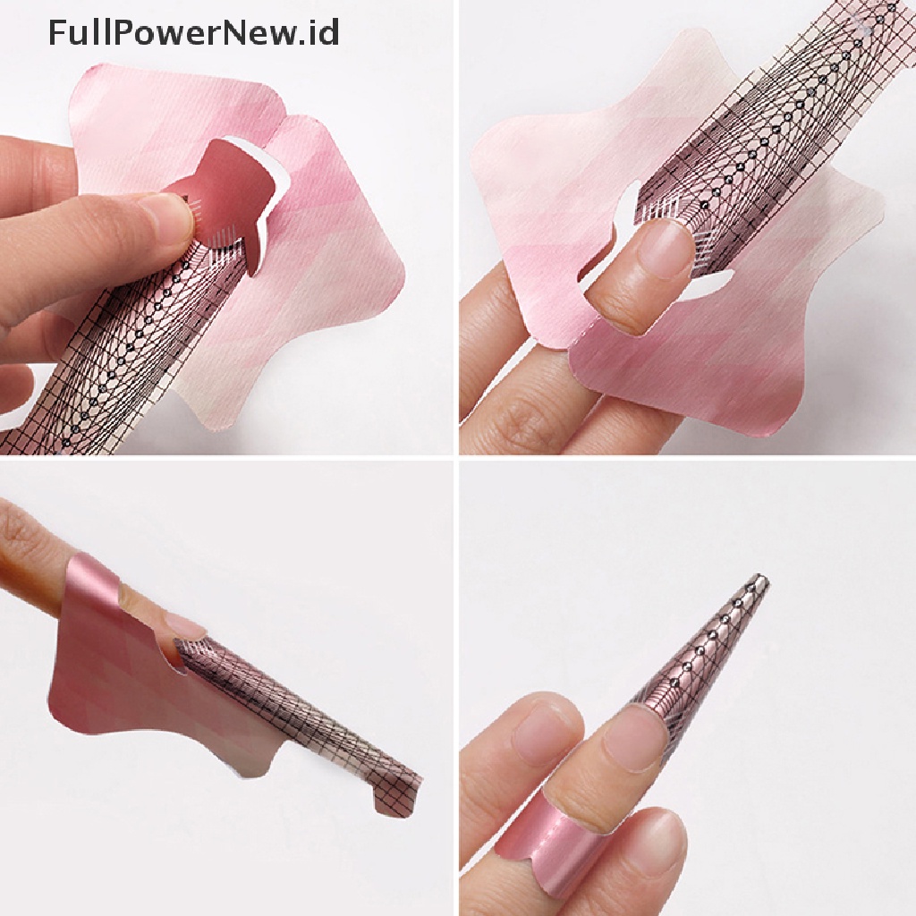 Power 100/300pcs Kertas Manicure Bentuk Kuku Ekstensi Bentuk Panduan Manicure Tools ID