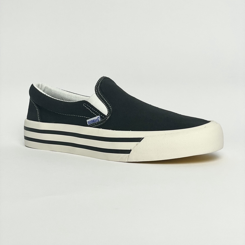 SIDSNEAKS Sepatu Slip on Exelas Black White DX Original