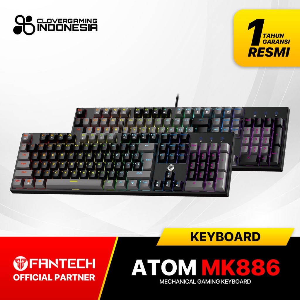 Fantech ATOM Fullsize MK886 Keyboard Mechanical Gaming 104 Keys