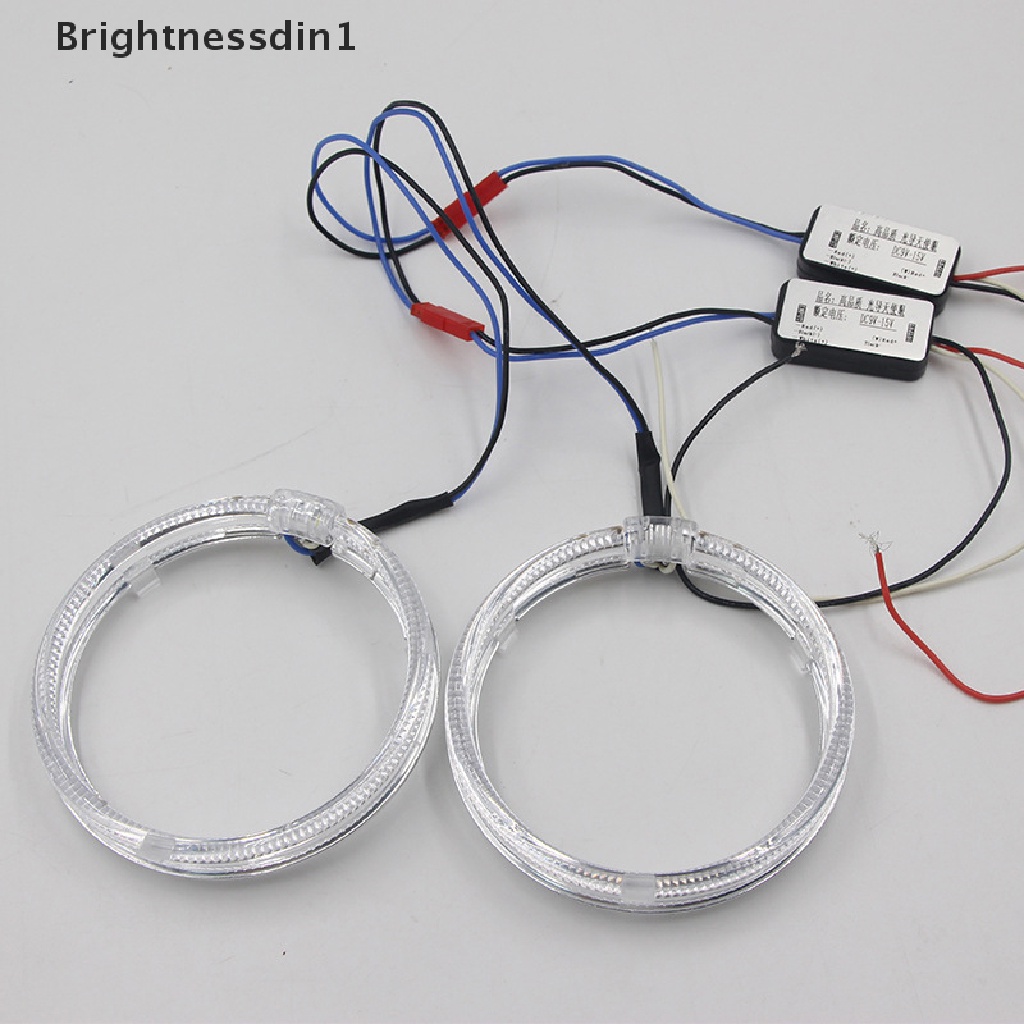 [Brightnessdin1] 1pc Multi Warna Angel Eye Circle Ring LED Headlight Fog Lamp Lensa Cahaya Ganda Butik