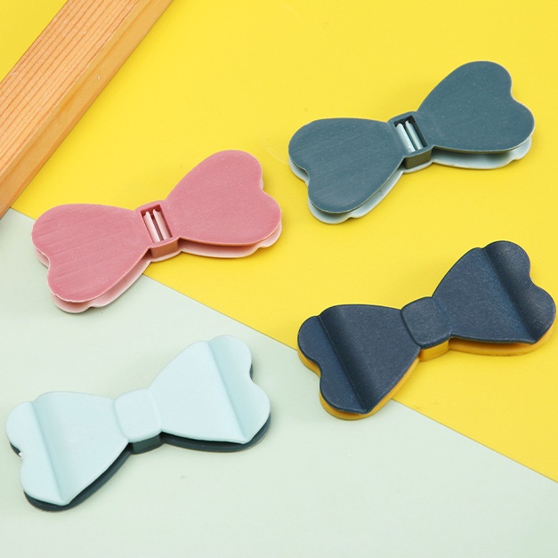 Bowtie Design Cable Organizer Silicone USB Cable Winder Klip Pengaturan Kabel Fleksibel Self-Adhesive Plug Fixed Clasp