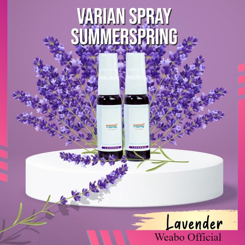 Summerspring Pengharum Spray Lavender | Sweet & Fresh Series | Pengharum Ruangan/AC/Toilet/Kamar Tid