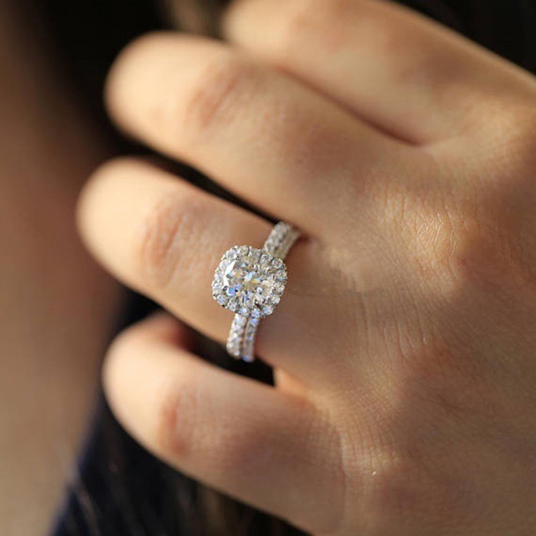 Goldkingdom Fashion Perhiasan Aksesoris Ready Stock Delapan Hati Delapan Panah Cincin Jual Panas Di Eropa Dan Amerika Set Wanita Cincin Pertunangan Perhiasan Pesta Pernikahan