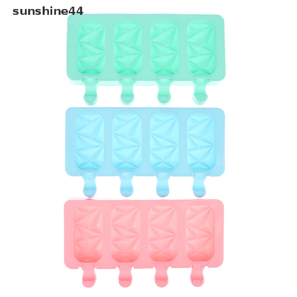 Sunshine Cetakan Es Loli Bentuk Berlian DIY Coklat Pastry Silicone Mold Ice Cream Maker ID