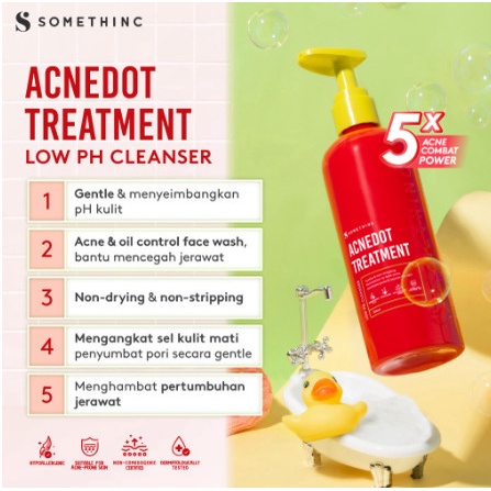 SOMETHINC ACNEDOT Treatment Low pH Cleanser 350 gr Somethinc facial wash | Sabun cuci muka | Sachi Beaute