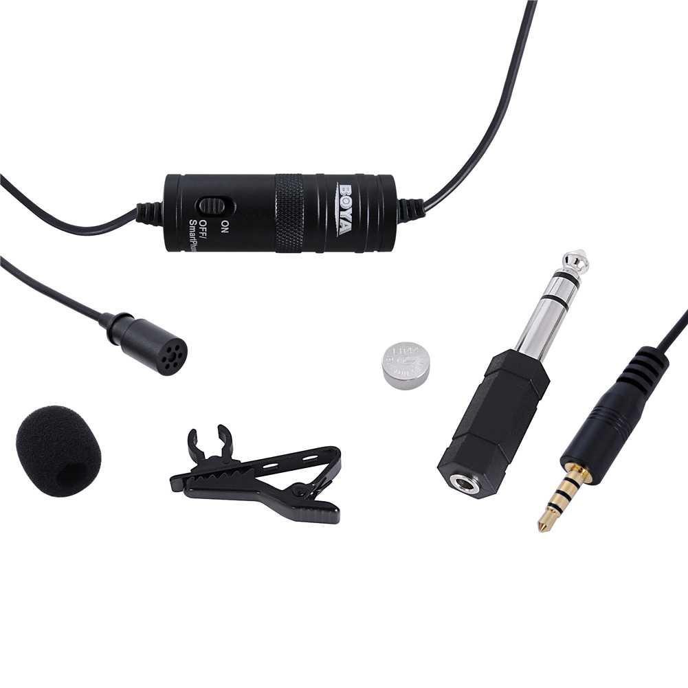 Boya Clip-On Omnidirectional Microphone for Smartphone &amp; DSLR - BY-M1 ( Mughnii )