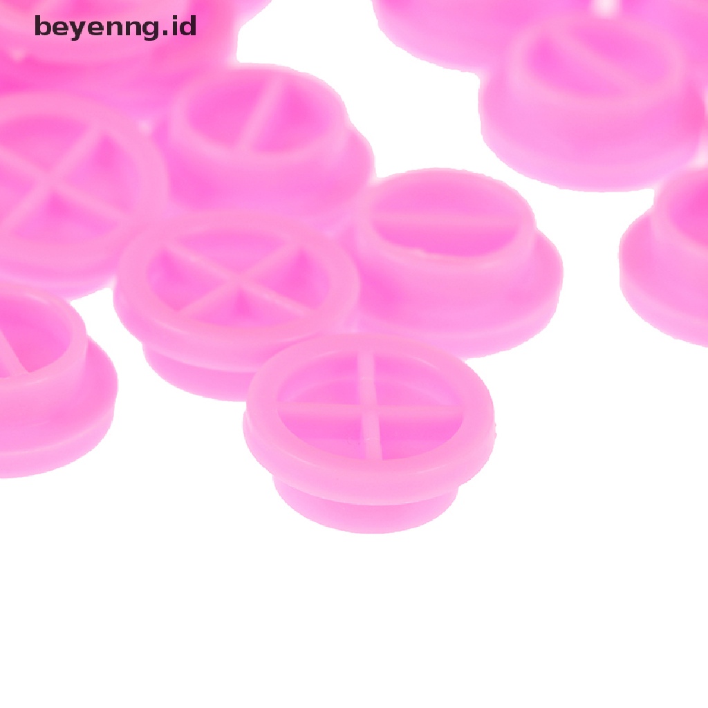 Beyen 100Pcs Adhesive Stand Eyelash Extension Glue Holder Grafg Blossom Cup Ring ID