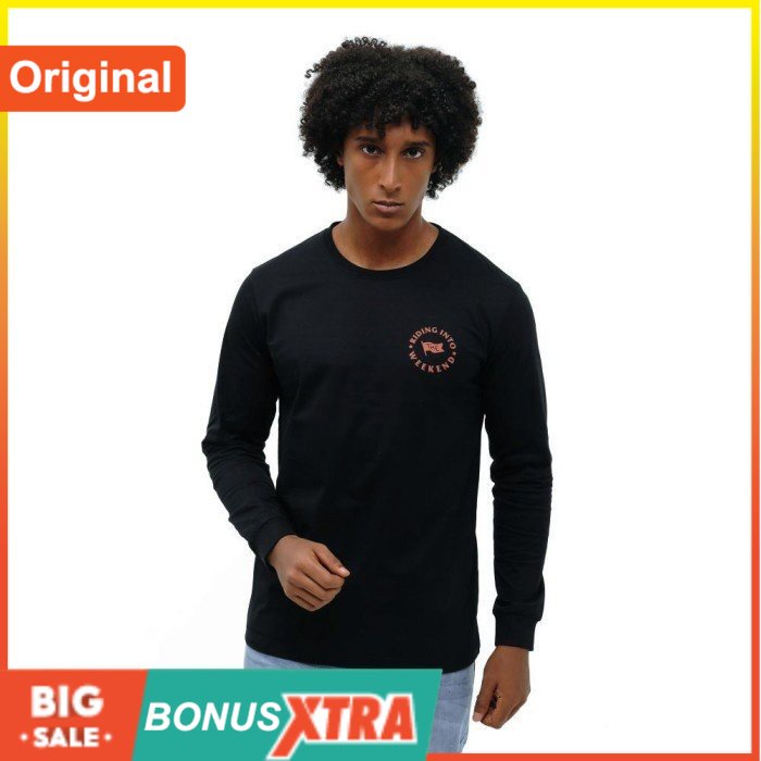 Kaos EIGER19891989 GRAVIER LS TEES Tshirt Black Hitam 91000 7311 Original Bdg