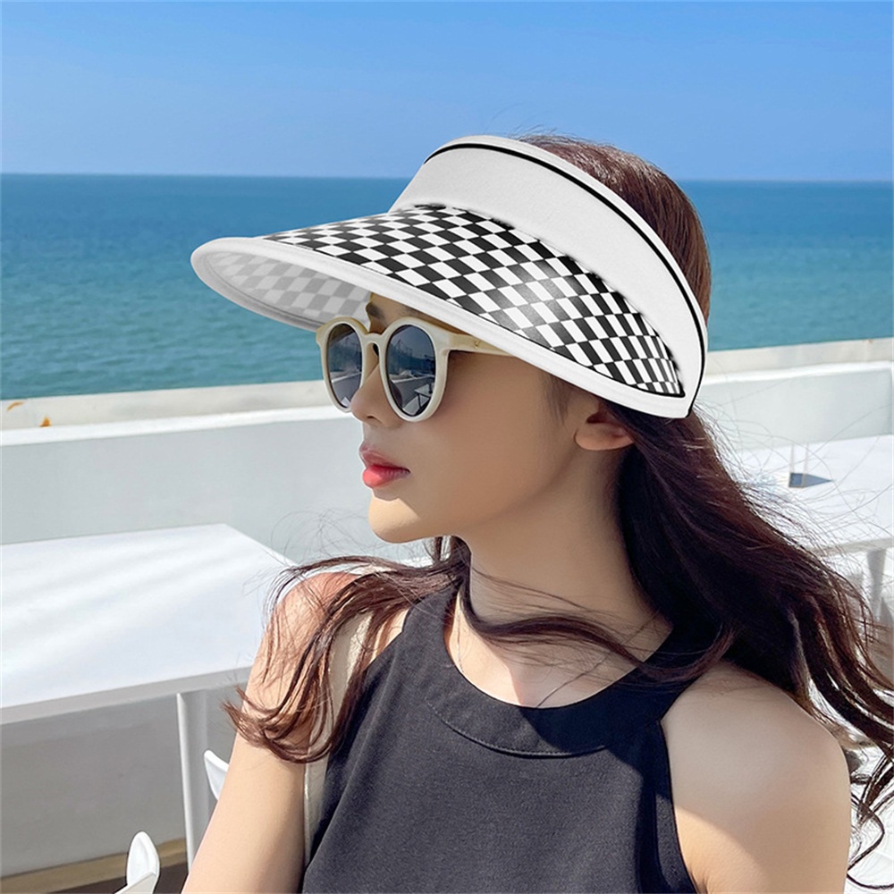 Korea Roofless Sunshade Topi Wanita Perempuan Musim Panas Outdoor Tabir Surya UV Protection Cap