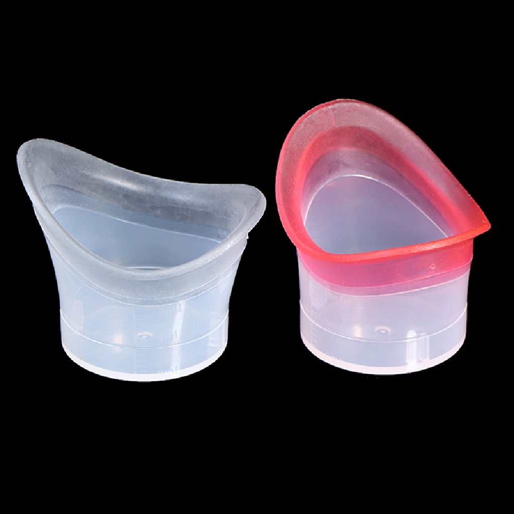 Power 2pcs Eyewash Cup Silicone Resuable Lembut Mata Mandi Cangkir Cuci Mata ID