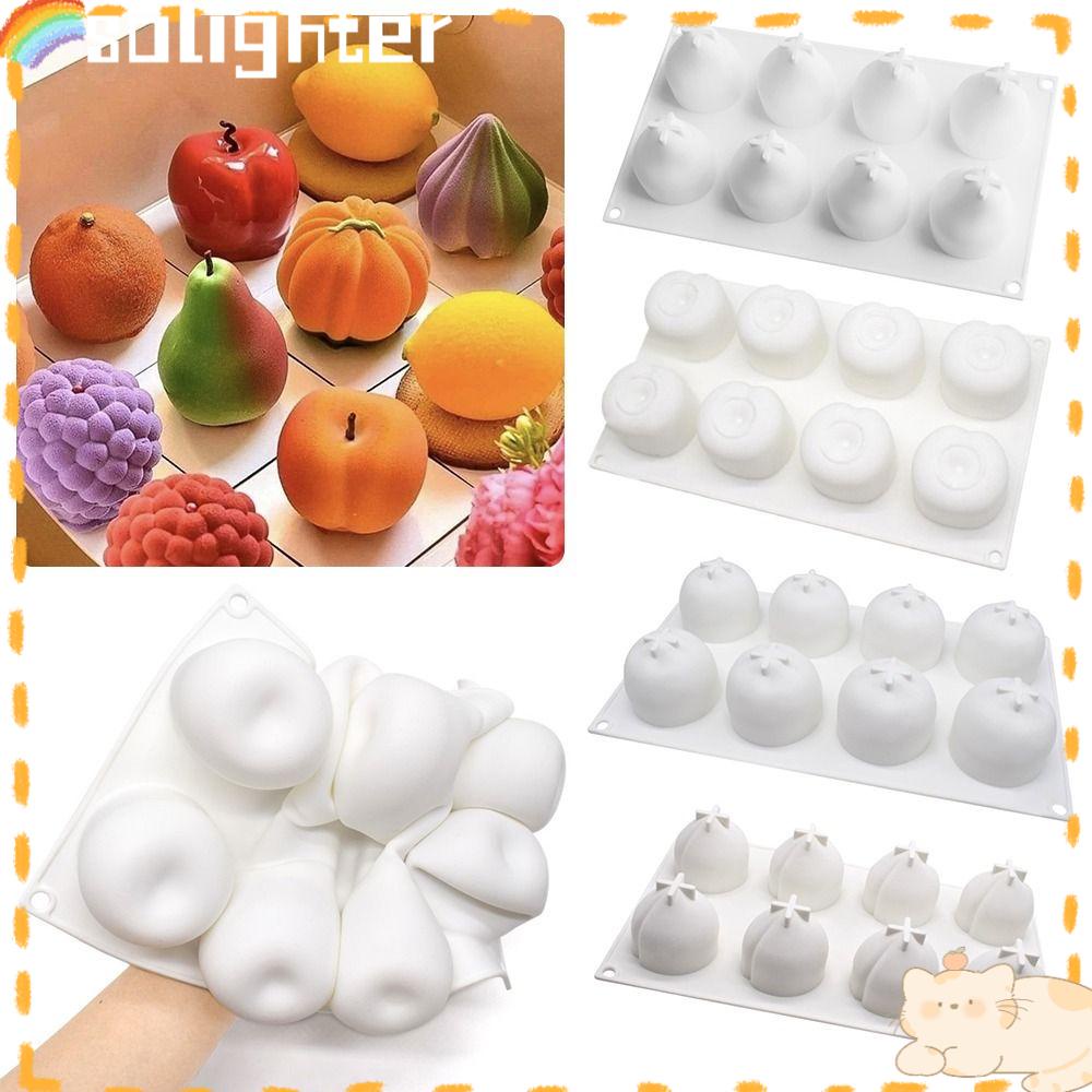 Solighter Cetakan Silikon Buah Silicone Edible DIY Cake rim Chocolate Mold