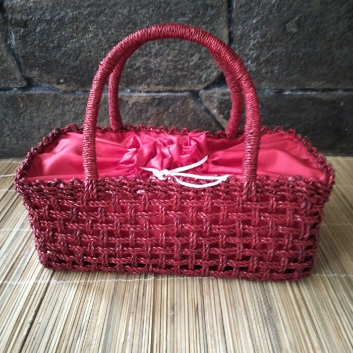 

⭐BISA COD⭐ tas hampers anyaman tali rara mendong/tas parsel anyaman mendong