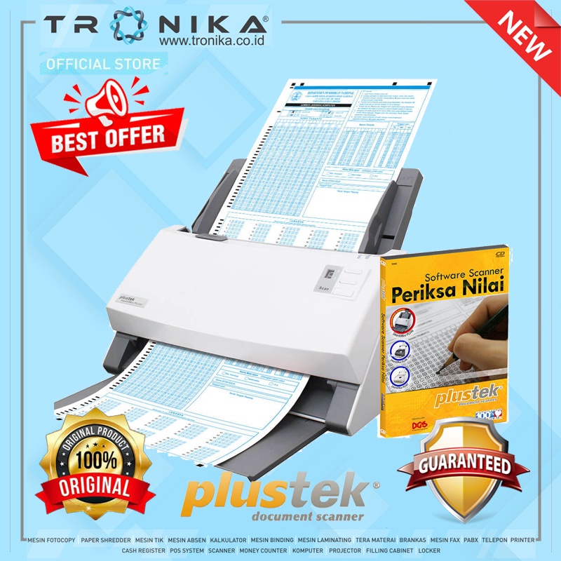SCANNER PERIKSA NILAI LJK PLUSTEK SmartOffice PS396 Plus Automatic Document Feeder (ADF)