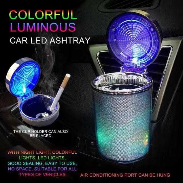 Asbak Mobil dengan LED Car Ashtray with LED Light