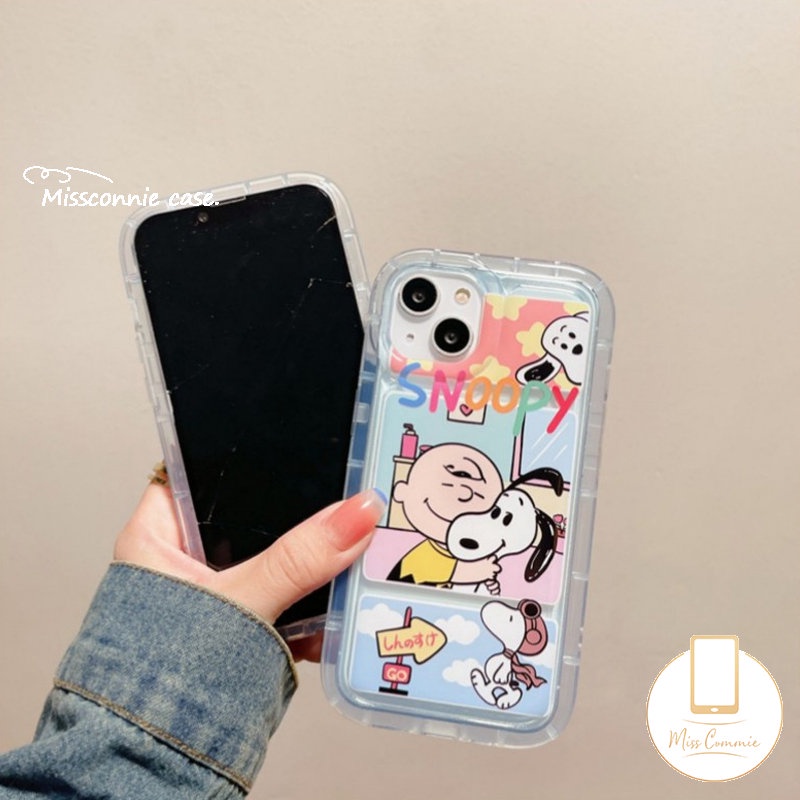 Casing Snoopy Lucu Realme C25 C33 C55 C53 C30 C11 2020 7i C17 9i C20 C12 5 C35 C11 2021 C25Y C25s 6i 5i 5s C20A C3 C15 C21Y C1 C2 Kartun Charlie Brown Airbag Shockproof Soft Cover