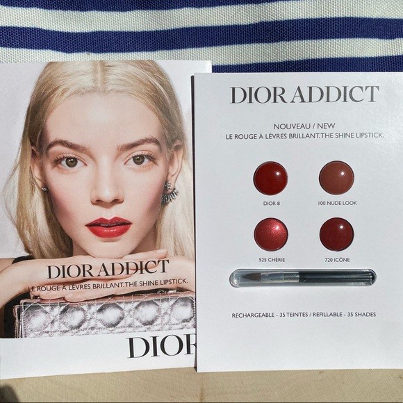 ✿ BISA COD✿ DIOR Addict Rouge Briliant The Shine Lipstick SAMPLE